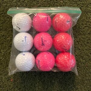 Nike Srixon Pink White Golf Balls 9 Count